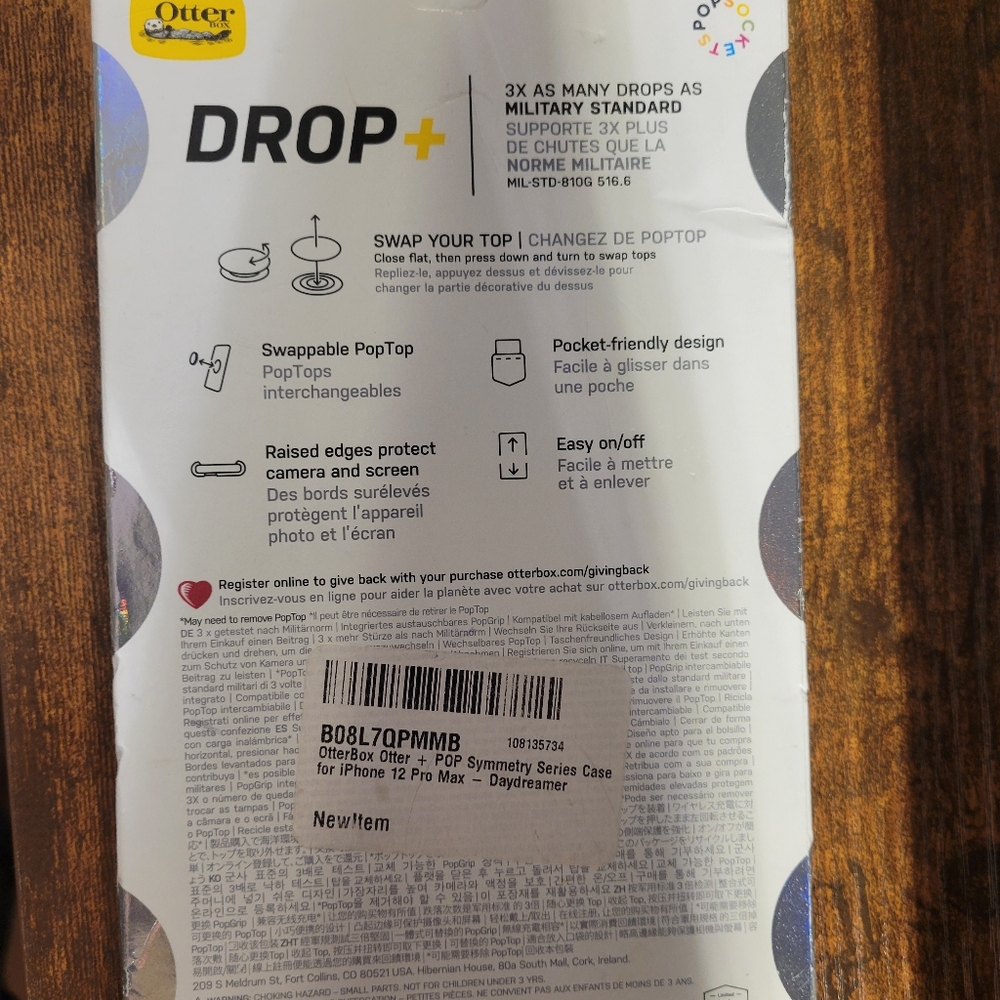 iPhone 12 PRO MAX Otterbox Popsocket case - Picture 2 of 3